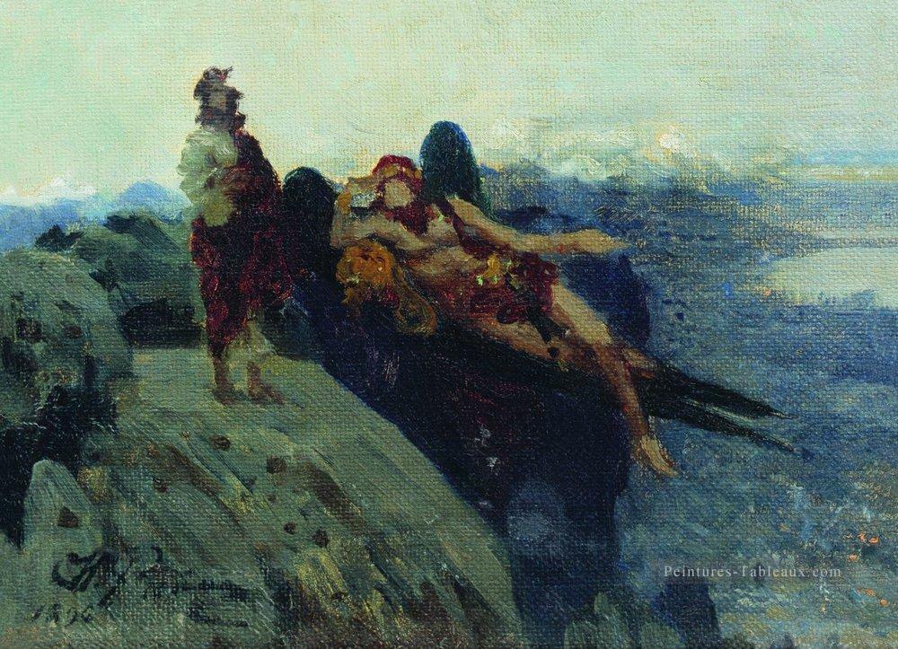 tentation du christ 1896 Ilya Repin Peintures à l'huile